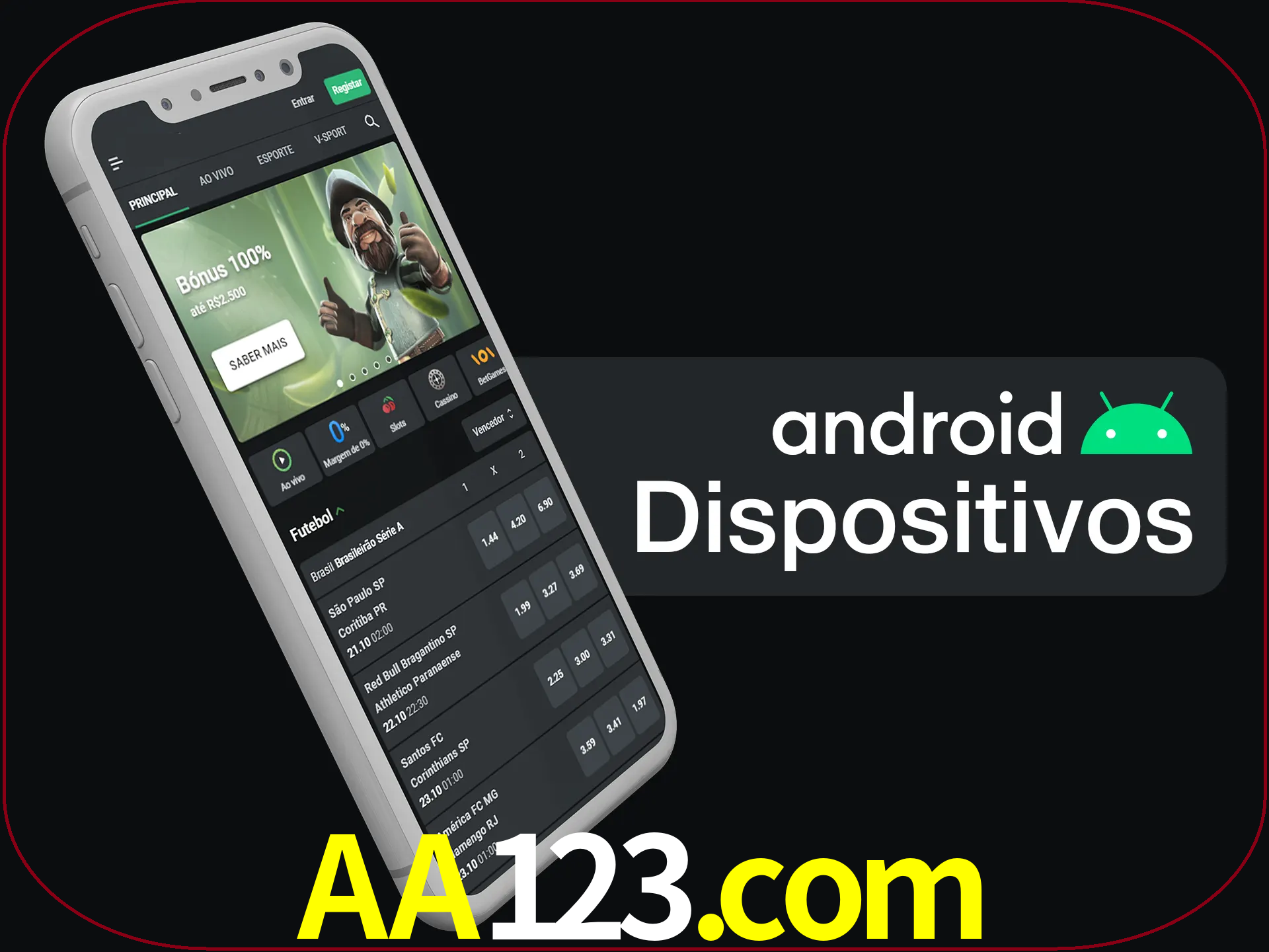 O aplicativo suporta a maioria de todos os dispositivos Android.