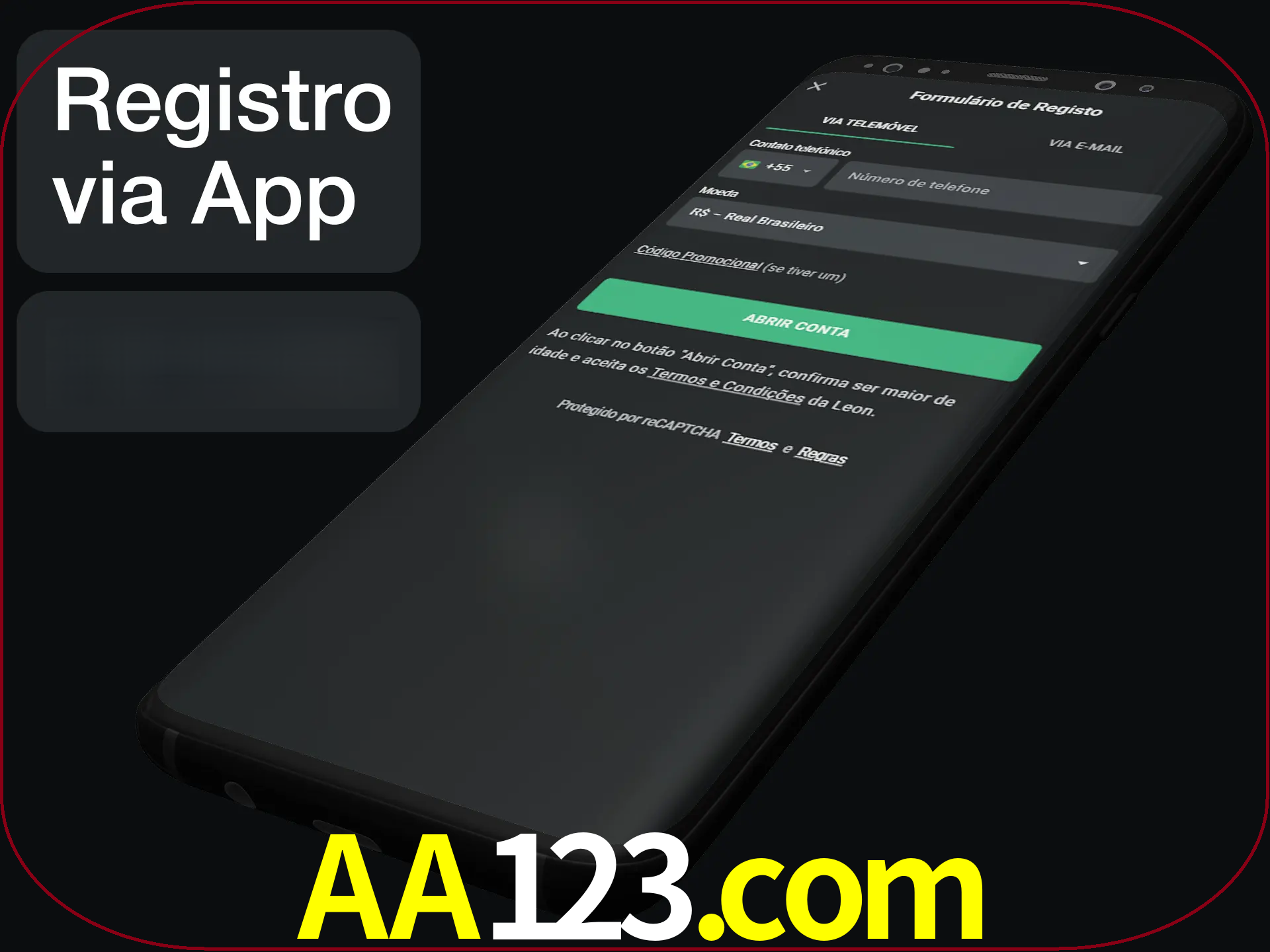 Registre-se quiclly em LeonBet usando o aplicativo.